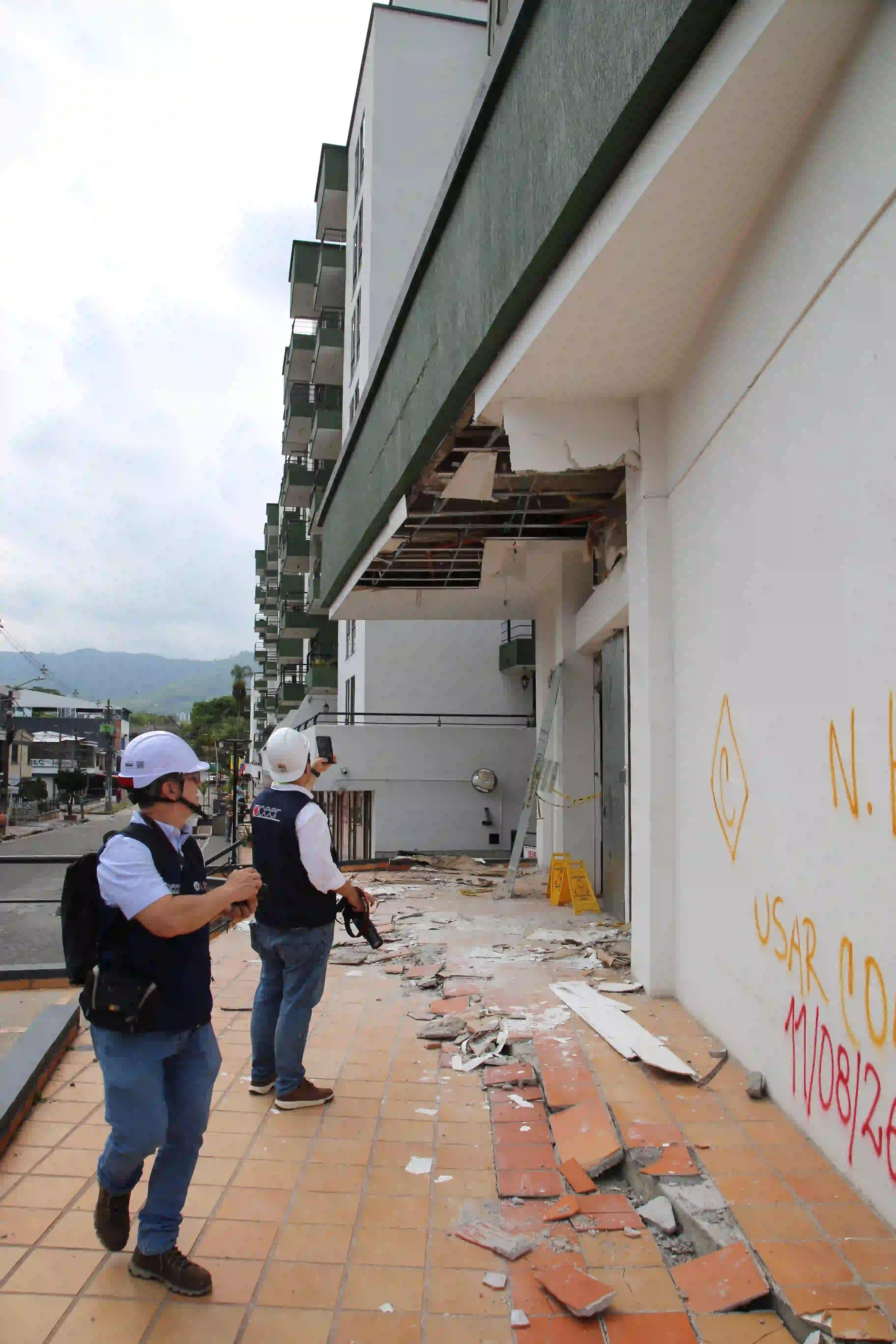 Reconocimiento en territorio durante la misión del sismo de Chocó
